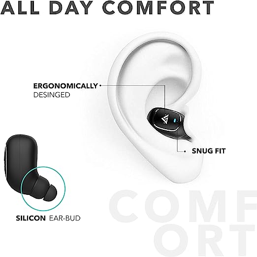 Boult Audio AirBass Monopod in-Ear Wireless Bluetooth Earphones with inbuilt Mic and IPX4 Sweatproof (Black) Boult Audio AirBass Monopod in-Ear Wireless Bluetooth Earphones with inbuilt Mic and IPX4 Sweatproof (Black)